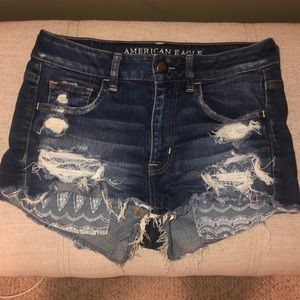 American Eagle hi-rise cut-off shorts